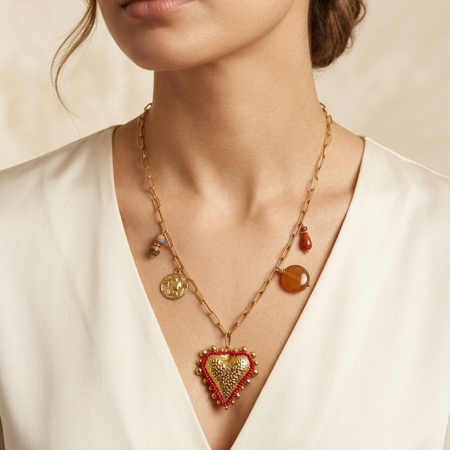 Heart Stone Necklace
