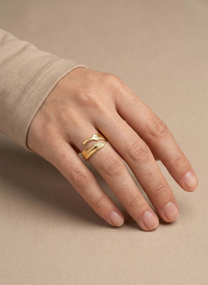 Golden Leaf Ring