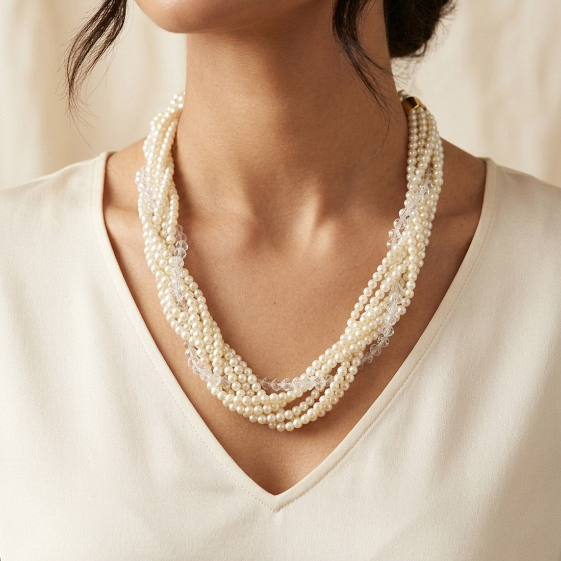 Pearl & Crystal Necklace