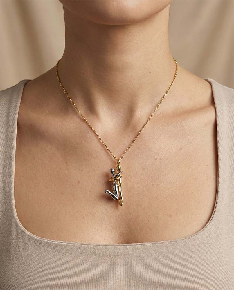 Couple Hug Necklace