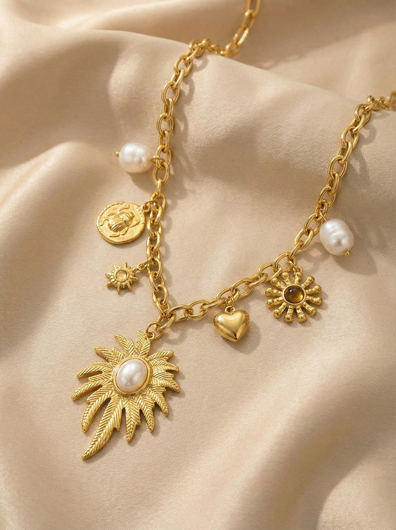 Nature Charms Leaf Necklace