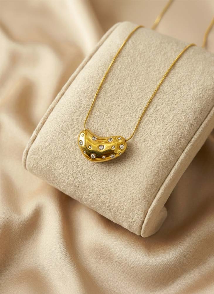 Stone Gear Necklace