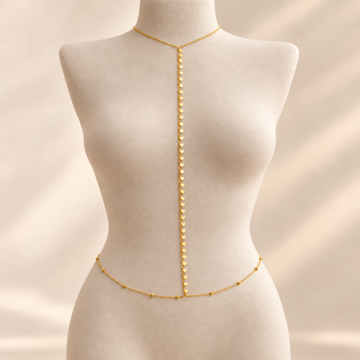 Golden Hearts Body Chain