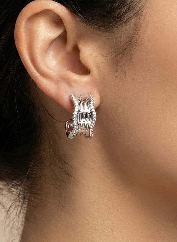 Curved Gear Earrings