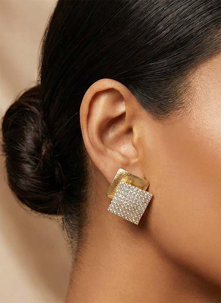 Golden Mixed Style Earrings