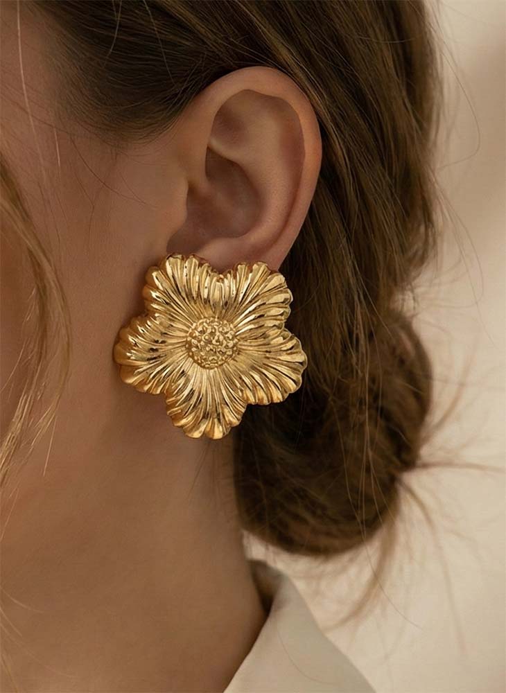 Golden Rose Earrings