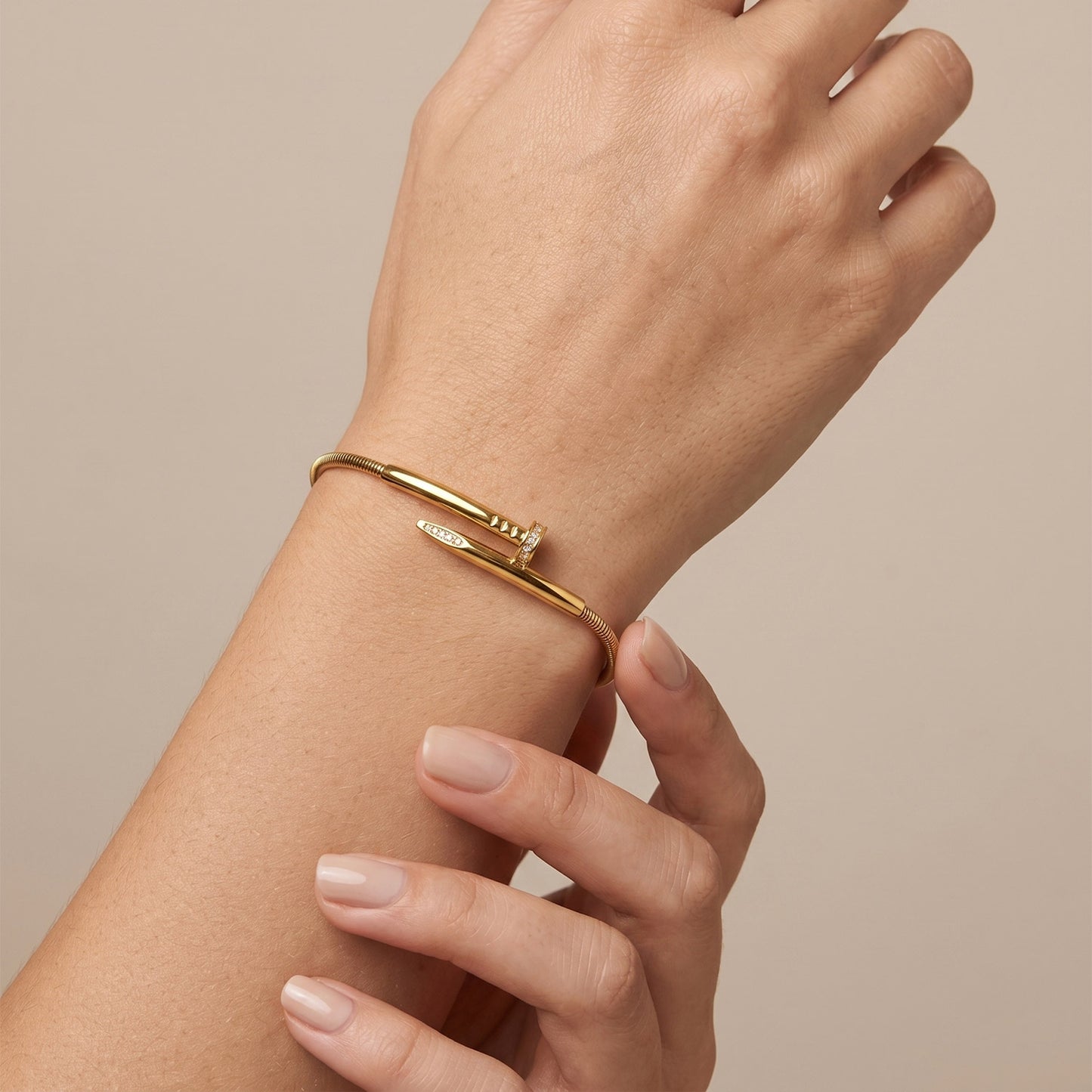 Golden Nail Bracelet