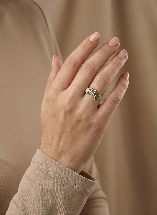 Olive & Orange Mixed Ring