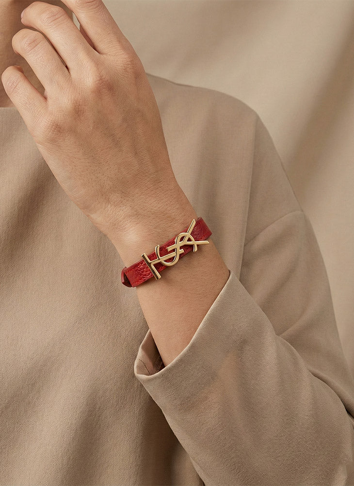 Leather YSL Style Bracelet