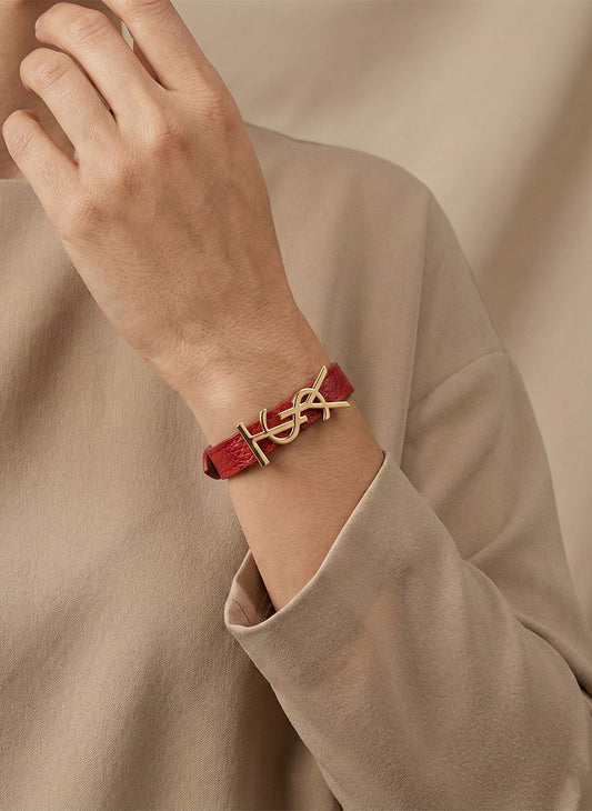 Leather YSL Style Bracelet