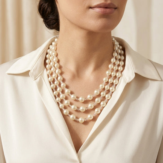 Pearl&Crystal Necklace