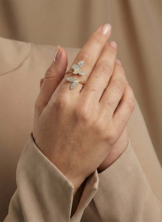 Double Butterfly Ring