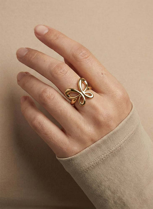 Golden Butterfly Ring