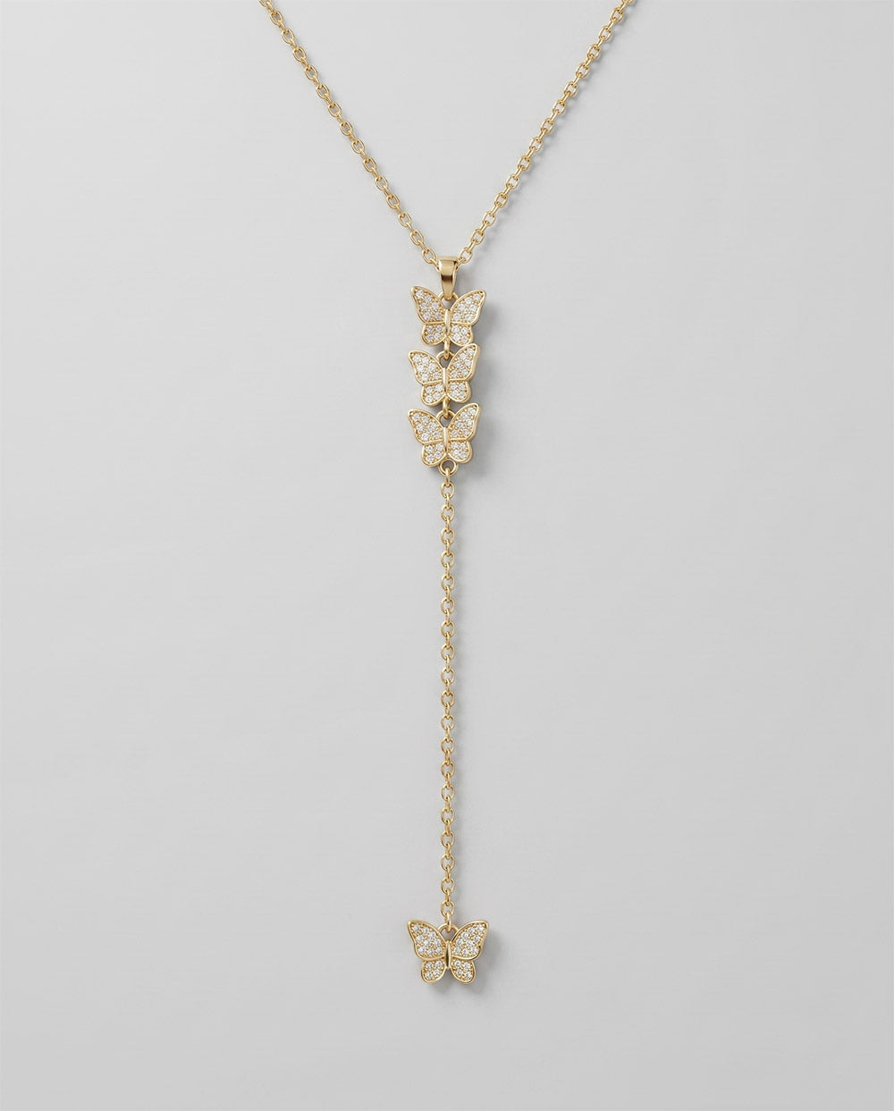 Butterfly drop necklace