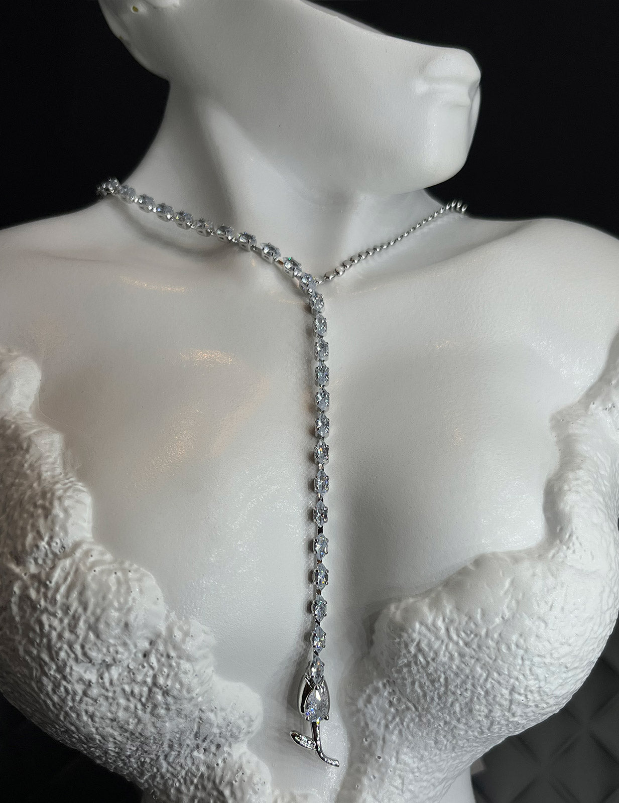 Flower Drop Necklace