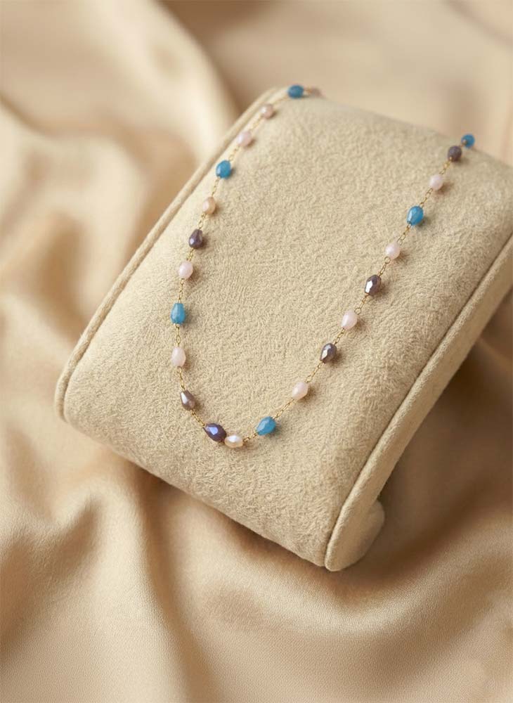 Small Color Stone Necklace
