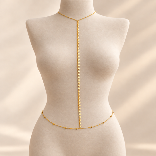 Golden Hearts Body Chain