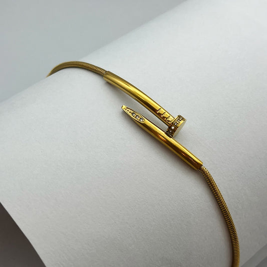 Golden Nail Bracelet