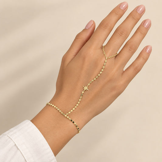 Starburst Hand Chain - Gold