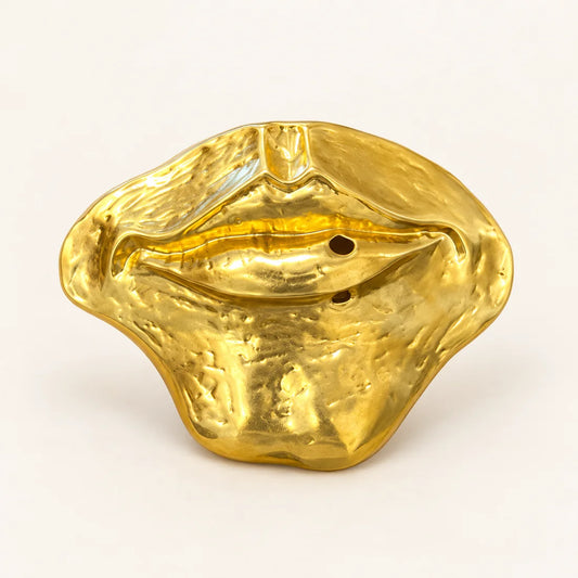 Golden Pout Brooch stainless steel brooch in Gold