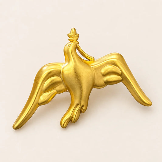 Golden Flight Brooch stainless steel brooch in Gold