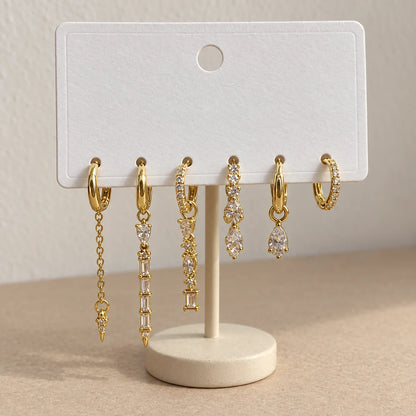 Dewdrop Chain Set displayed on an ivory jewelry card